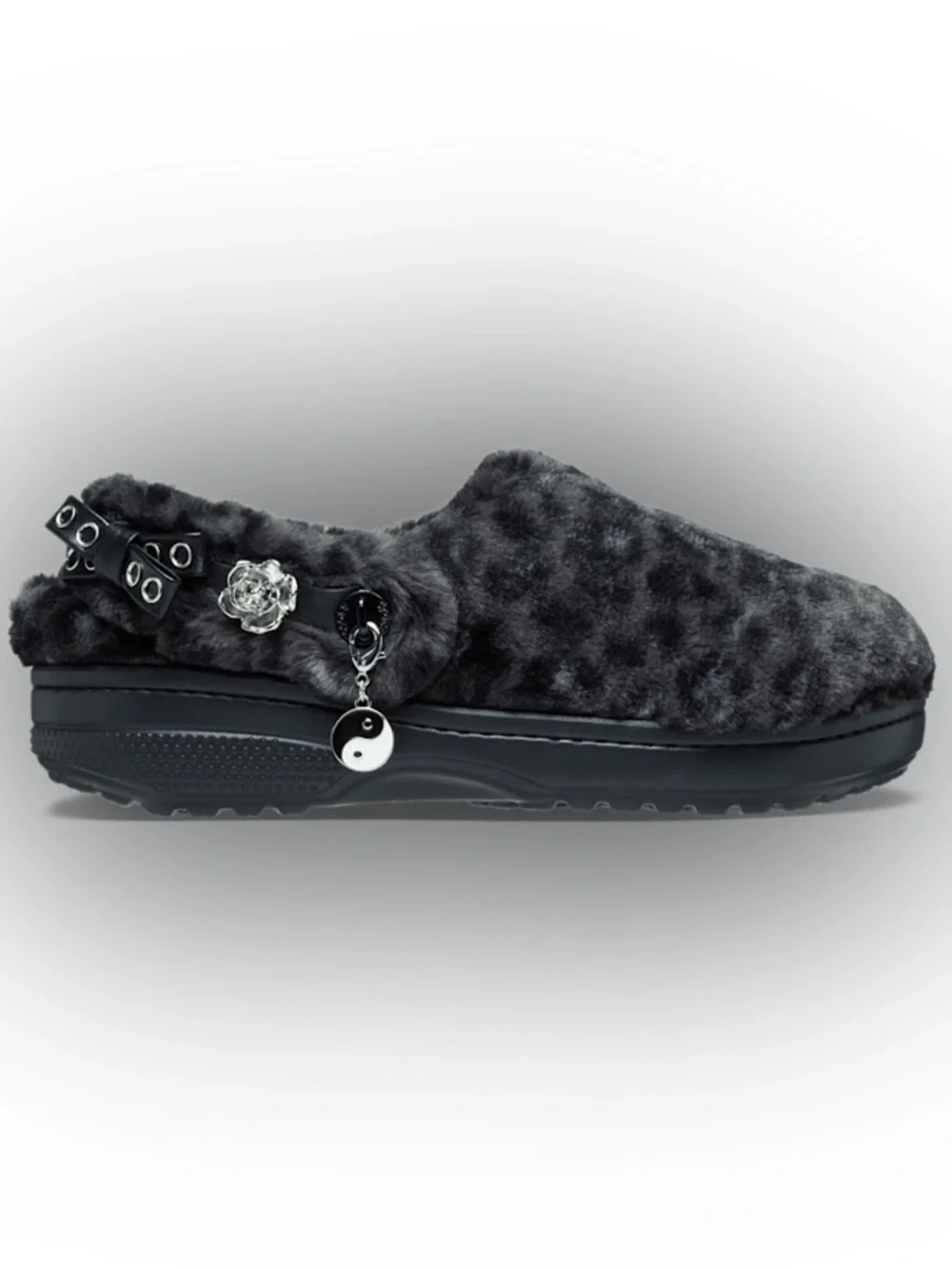 NWT Crocs Unforgettable Leopard Print Plush Faux-Fur Slip-On Clog - Picture 2 of 3